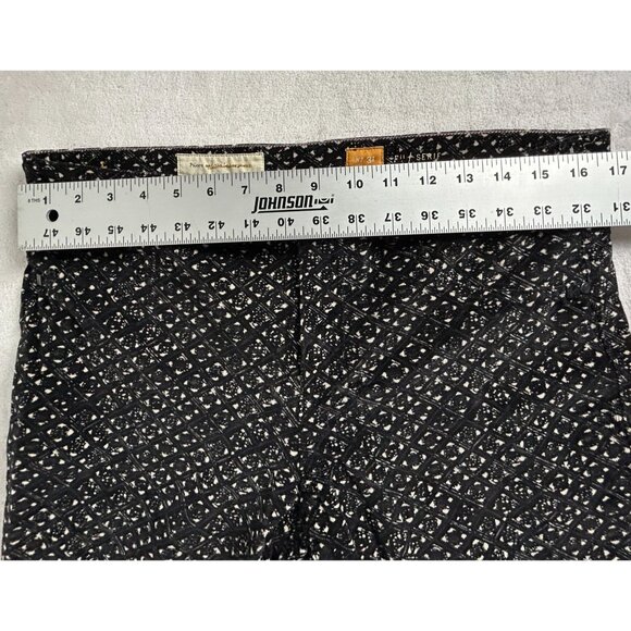 Pilcro Anthropologie Serif Pants Black White Print Micro Corduroy Stretch 31 - Picture 5 of 9